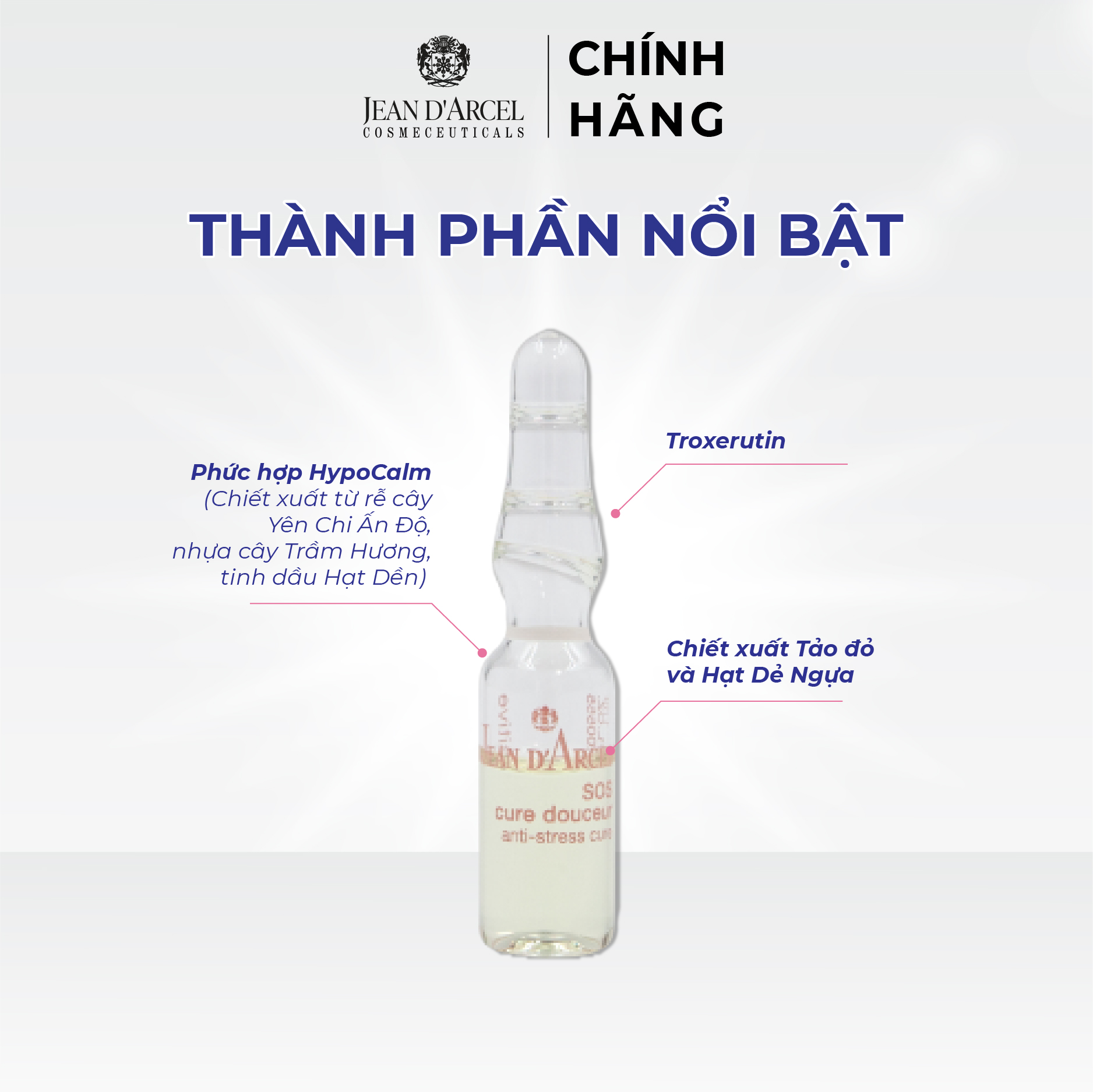 J131 Huyết thanh giảm đỏ da và giãn tĩnh mạch Sensitive - Anti-Stress Cure14x1ml - JDA