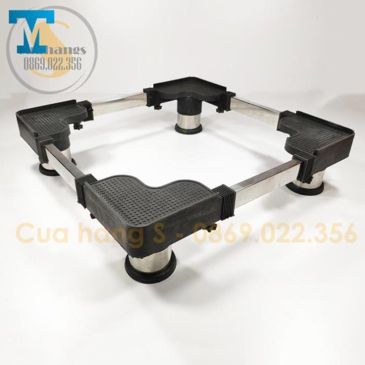 Chân đỡ máy giặt, tủ lạnh trụ inox chống rung ồn cao cấp - BH 2 năm