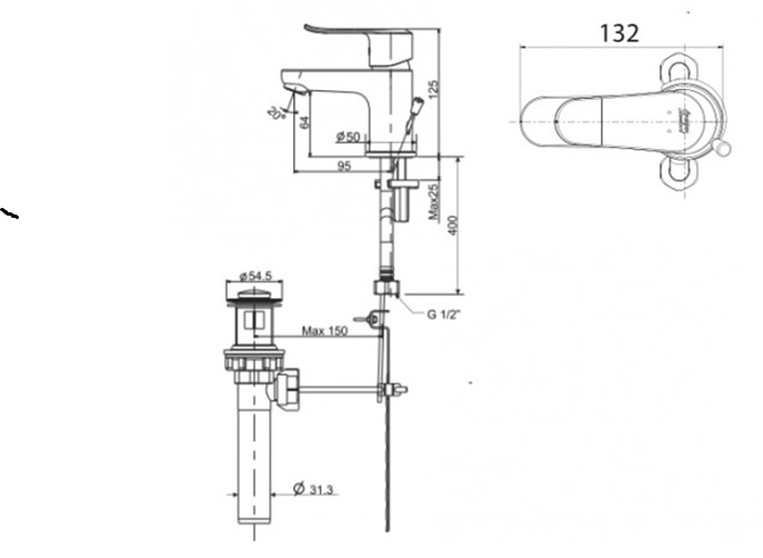 Vòi Lavabo nóng lạnh  American Standard -  Neo Modern WF-0701(FFAS0701)