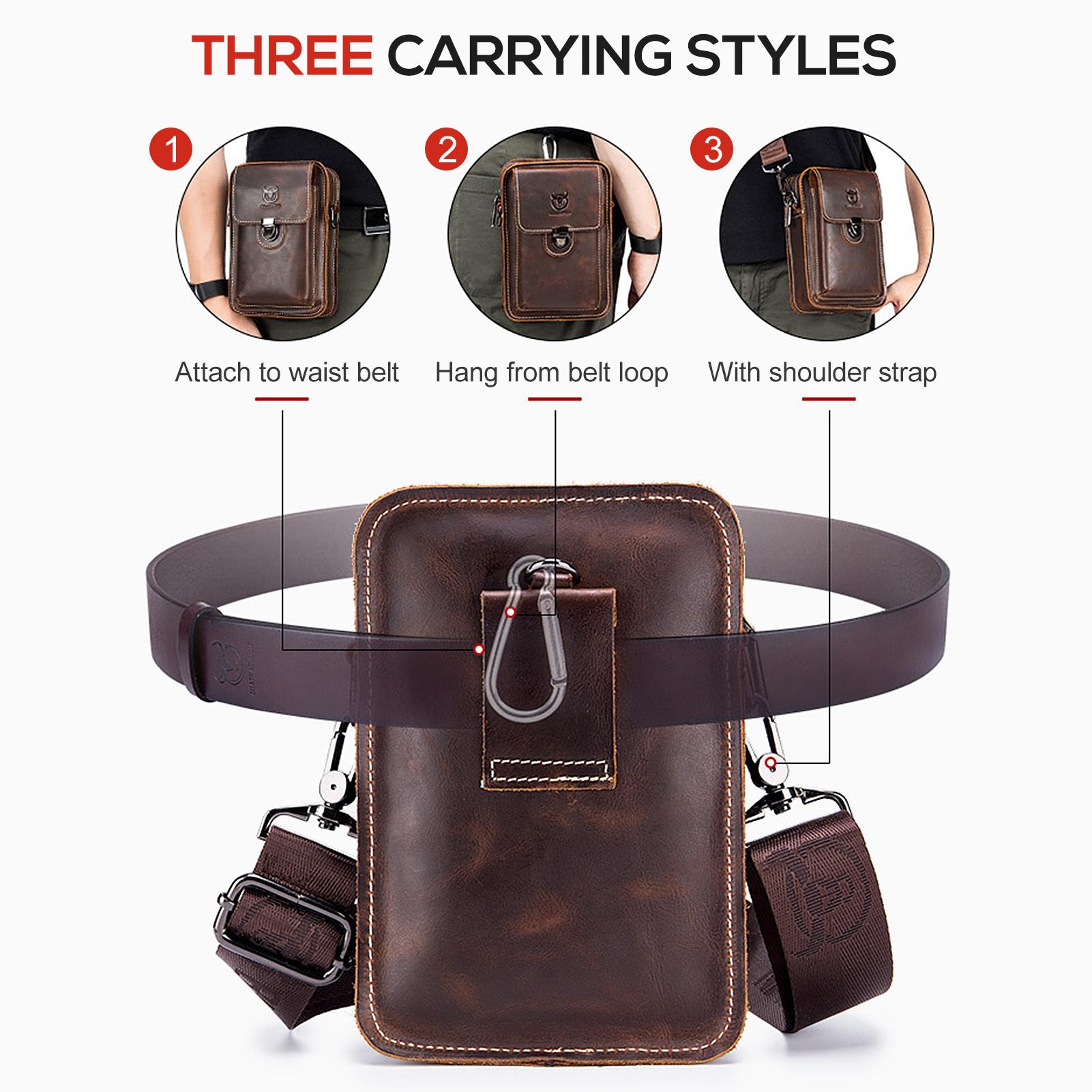 Túi Da Đựng Điện Thoại Đeo Thắt Lưng Tiện Dụng Bullcaptain