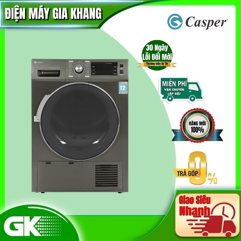 Máy sấy ngưng tụ Casper 8kg TD-80CGB - Hàng Chính Hãng