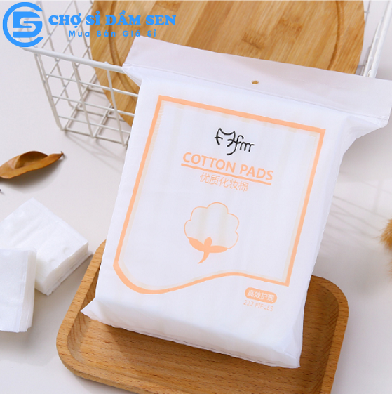 Bông tẩy trang 3 lớp Cotton Pad Túi 222 miếng 100% bông tự nhiên G386-BongTT-FM