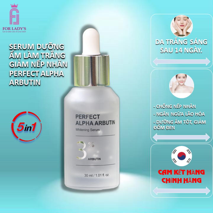 Serum Dưỡng Ẩm  Trắng Da Chống Lão Hóa 30ml - Perfect Arbutin Whitening 3%