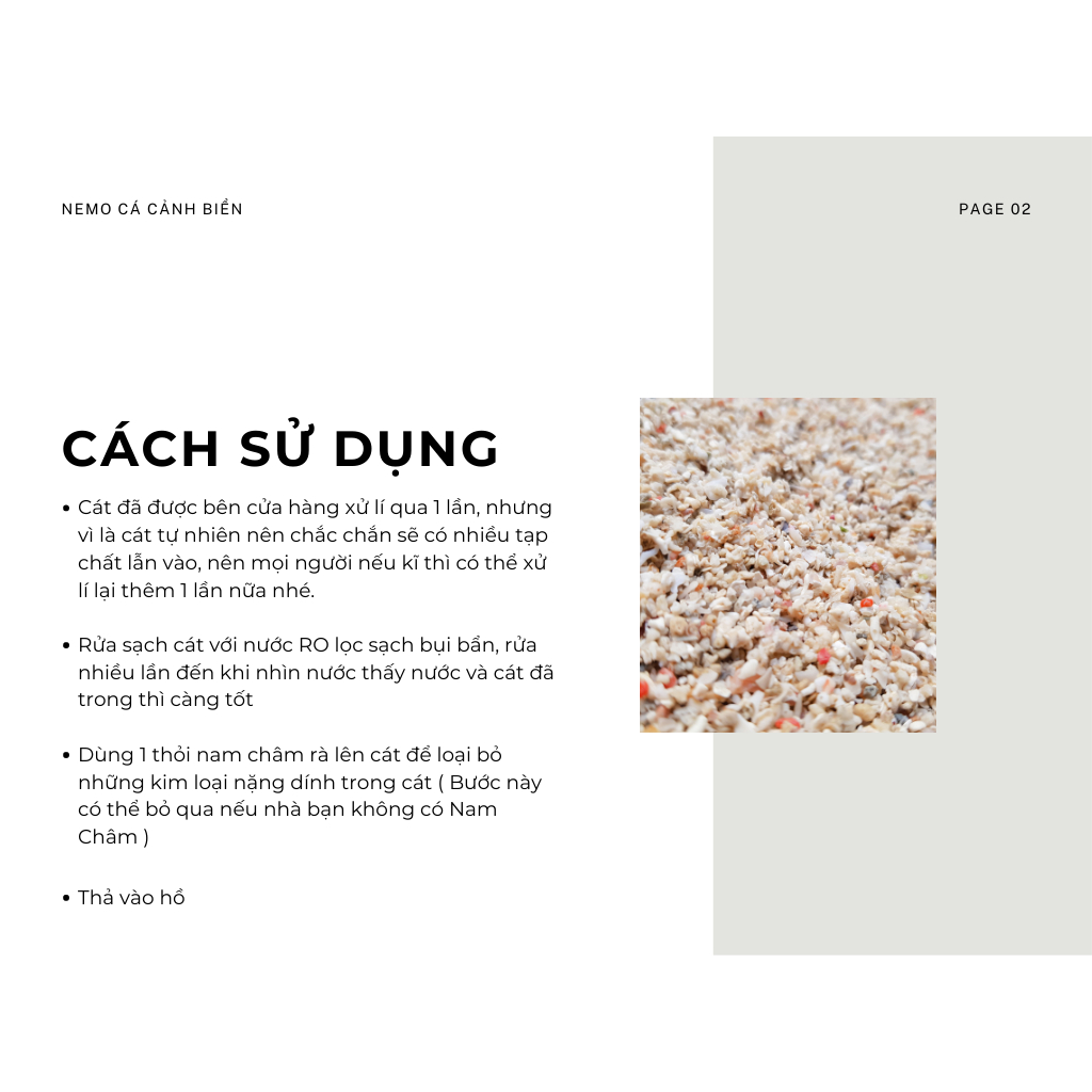 1kg Cát vỏ sò nhuyễn trãi nền trang trí cho bể Cá Biển - Hồ Cá Nước Mặn, Thuỷ Sinh Nước Mặn