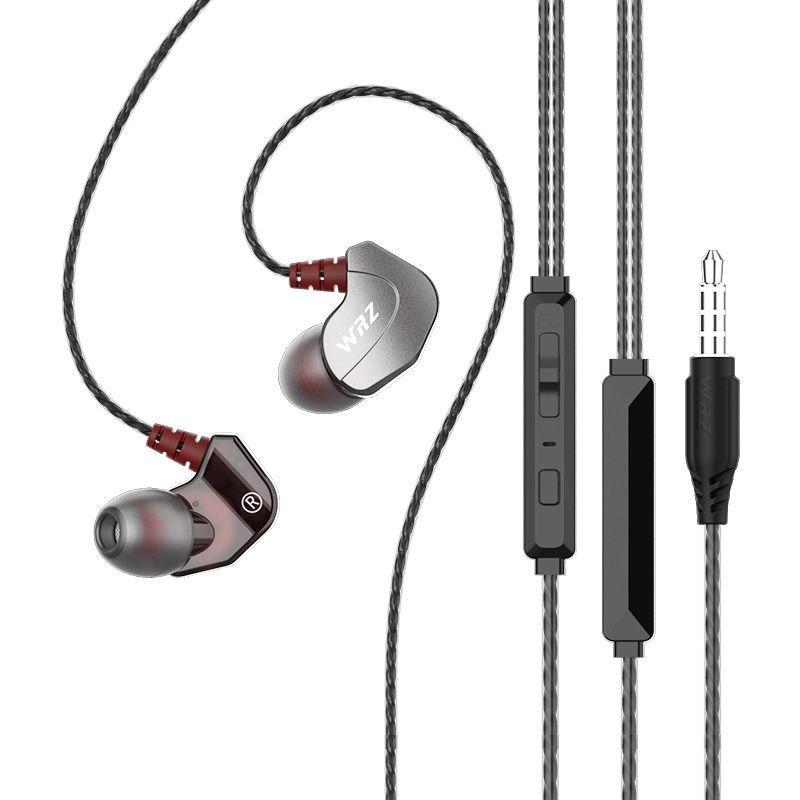 Tai nghe có dây TEKKIN WRZ Bass Có Mic Khử Tiếng Ồn HiFi Kép 3.5mm - hàng chính hãng - Đen