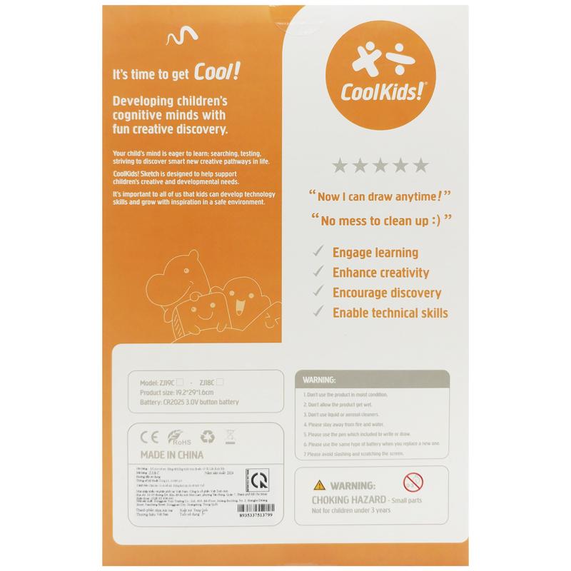 Đồ Chơi Bảng Vẽ Thông Minh Mực Đa Sắc 10 Inch - Khủng Long Tinh Nghịch - Coolkids ZJ19-C