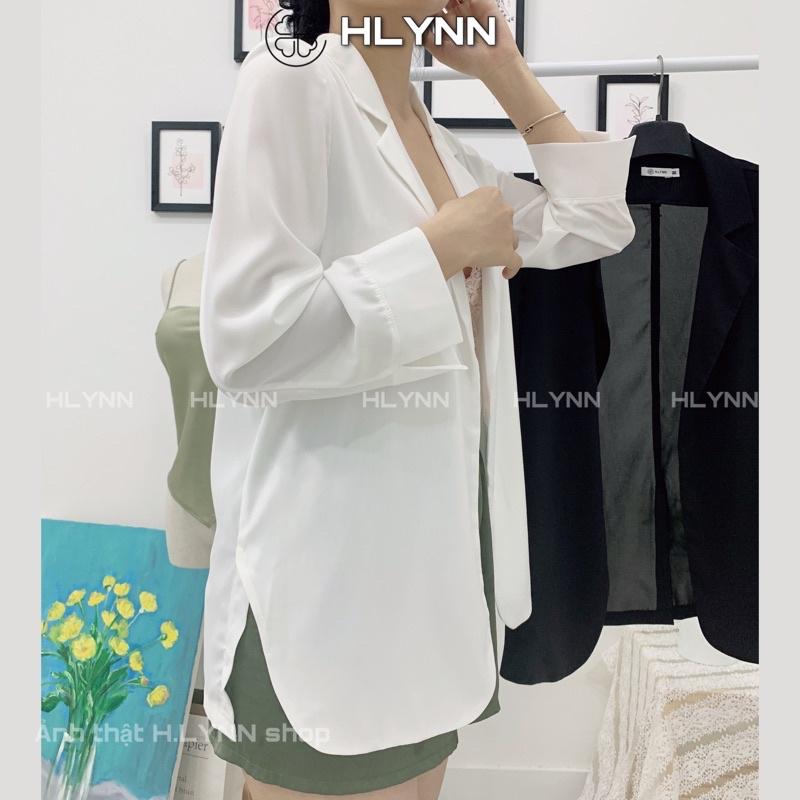 Áo vest blazer mỏng xẻ sườn có độn vai m130