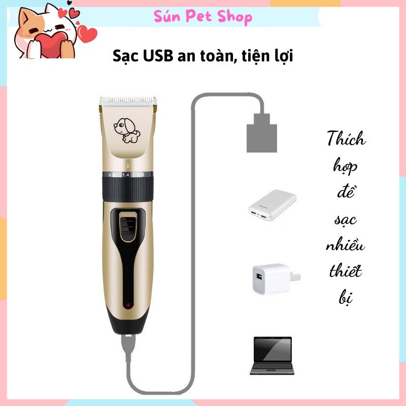 Bộ tông đơ cắt lông cho chó mèo Clipper cao cấp