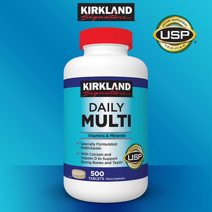 Vitamin tổng hợp cho người dưới 50 tuổi Kirkland Signature Multivitamin Bổ sung khoáng chất cho cả nam và nữ, tăng cường hệ miễn dịch, giảm căng thẳng mệt mỏi - OZ Slim Store