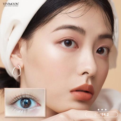 Lens Trong Suốt Cho Mắt Thở VIVIMOON Và Nước Ngâm Lens Kháng Khuẩn Dịu Nhẹ EYELAB