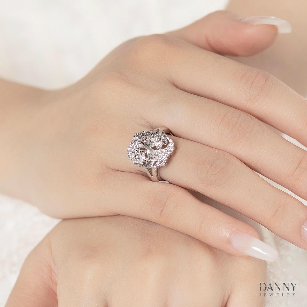 Nhẫn Nữ Bạc 925 Danny Jewelry Xi Bạch Kim Đính Đá CZ KI4GZ011