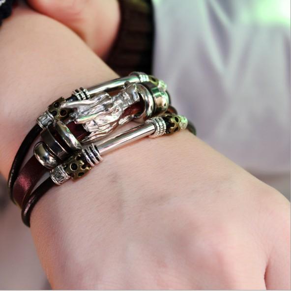 Vòng Đeo Tay Mặt Rồng Khóa Inox
