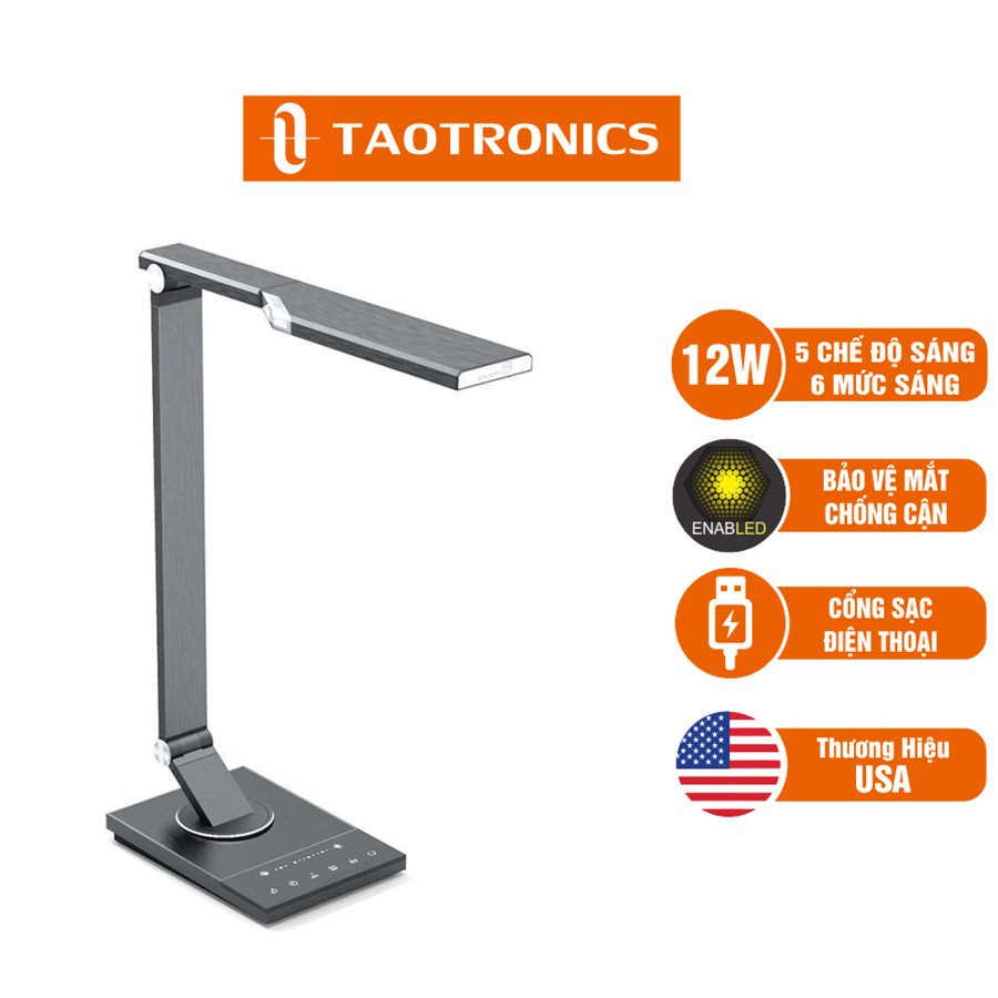 Đèn LED Bảo Vệ Mắt Taotronics 12W TT-DL16 Cổng USB-A