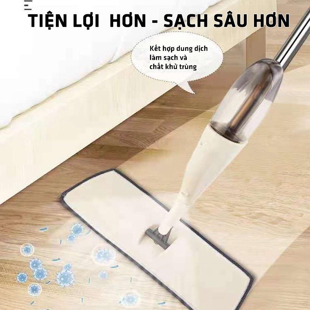 Chổi lau nhà phun sương thông minh xoay 360 độ,Cây lau nhà bình xịt phun sương 2 trong 1