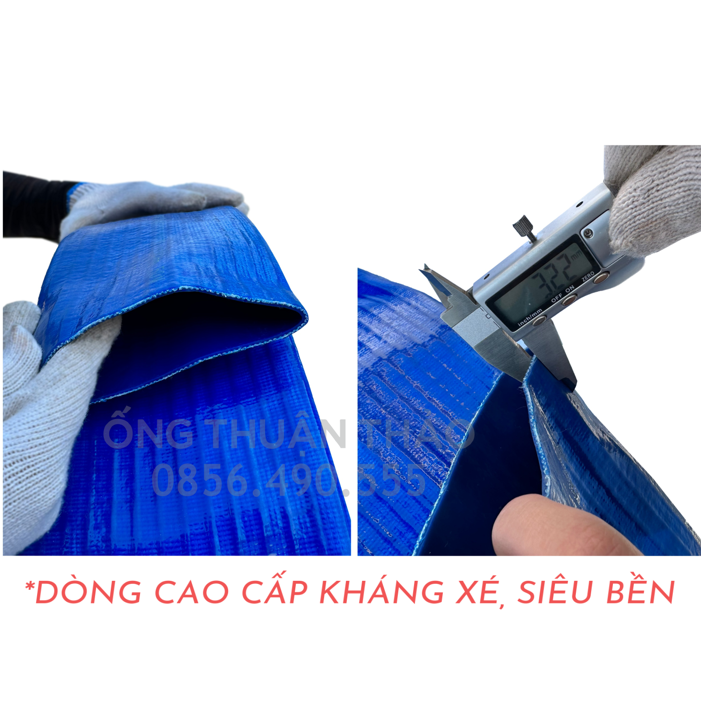 Ống NHỰA , ỐNG bạt gân sần phi 100MM cuộn 20M - Ống bạt tải cát sỏi THUẬN THẢO