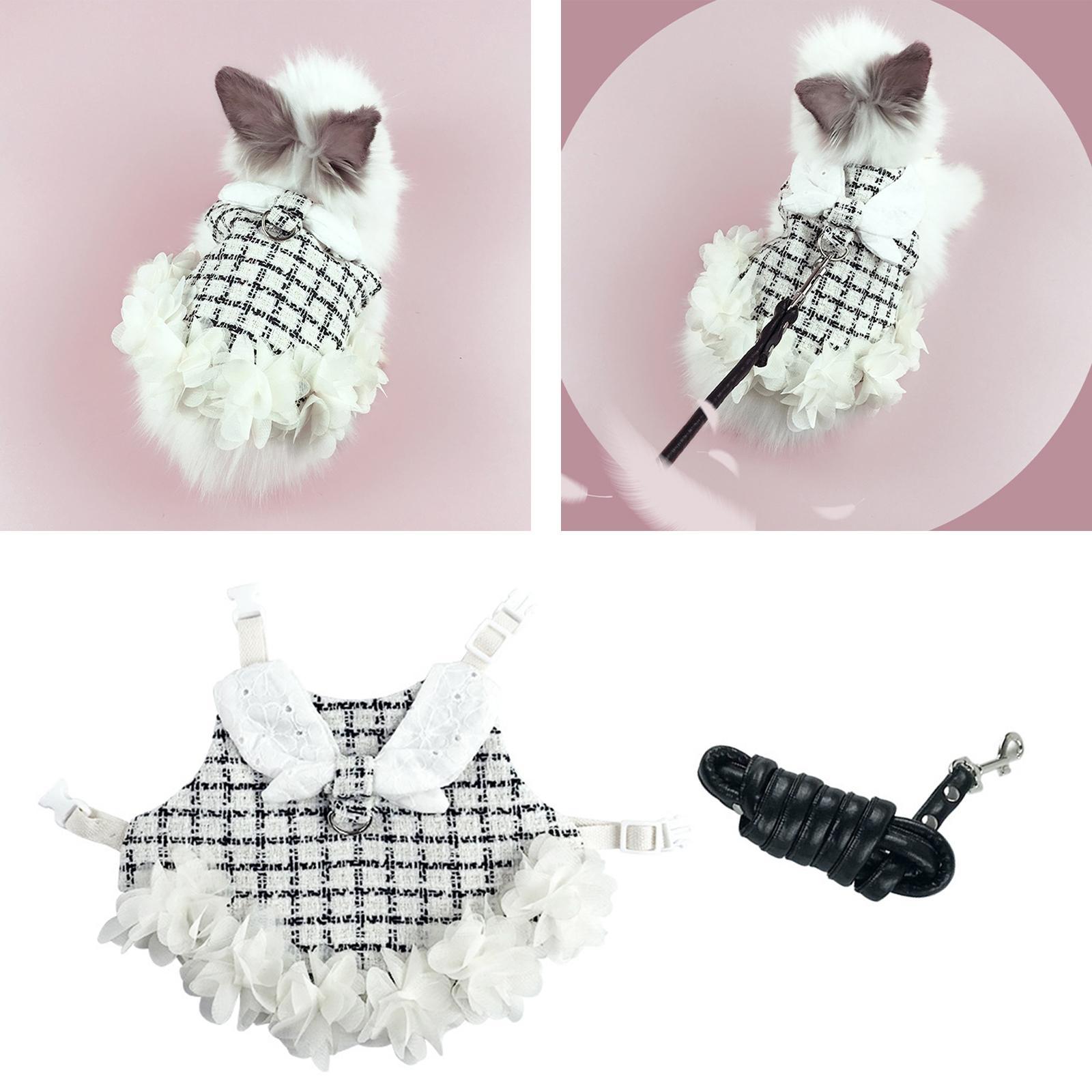 Small Animal Rabbit Vest Harness and Leash Set for Rabbit Guinea Pig Chinchilla Squirrel Clothes Outdoor Walking Pet Supplies