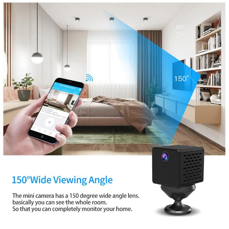Camera wifi mini với pin 3MP 1080p bảo mật không dây máy quay phim vi mô ban đêm