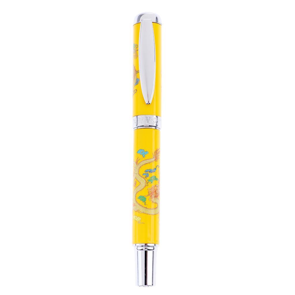 Rollerball Pen Smooth Metal Ballpoint Pen for Student School Office Supply B