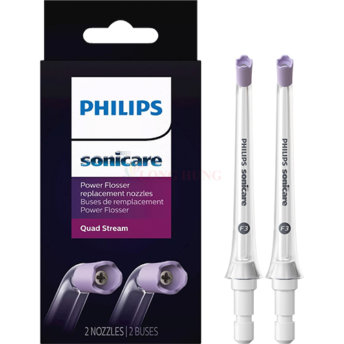 Đầu xịt thay thế máy tăm nước vệ sinh răng miệng Philips Sonicare F3 Quad Stream nozzle HX3062/00 - Hàng chính hãng