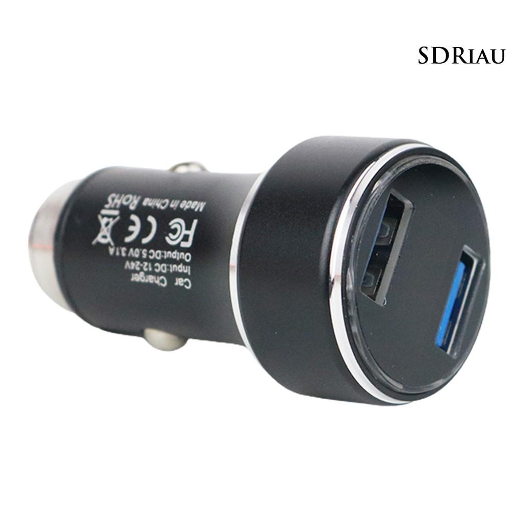 Đầu Sạc Nhanh Qcd 5v 3.1a Cho Xe Ô Tô Kèm Phụ Kiện