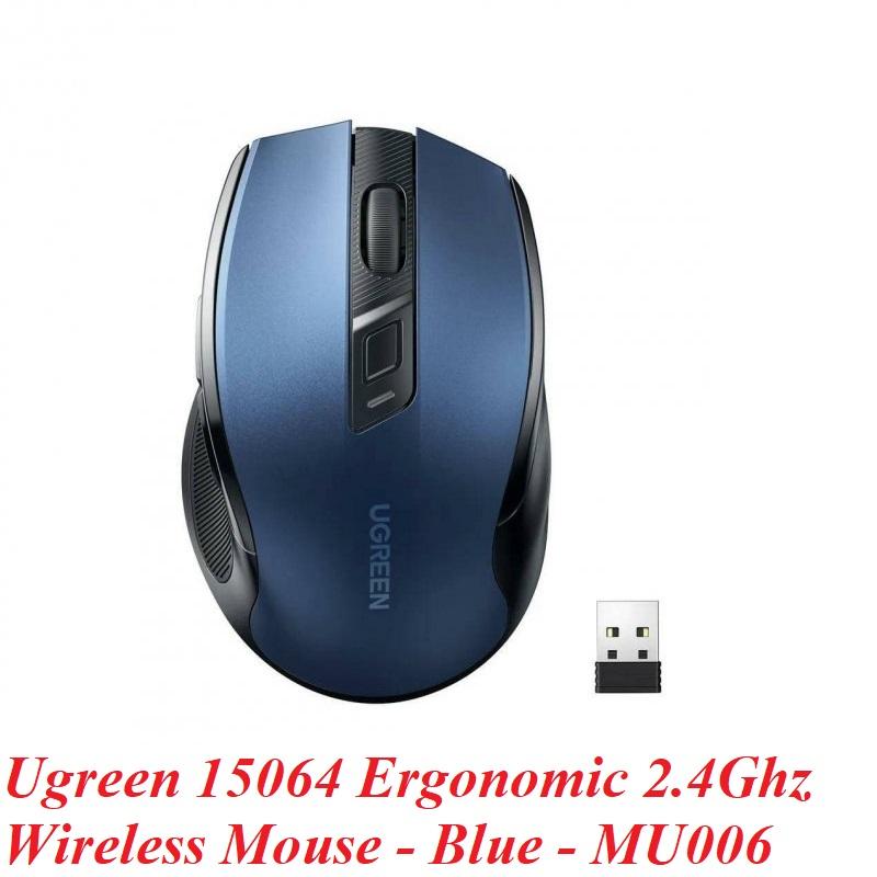 Ugreen UG15064MU006TK Màu Dark Blue Chuột không dây Ergonomic không kèm pin AA - HÀNG CHÍNH HÃNG