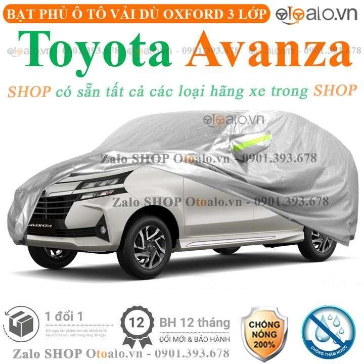 Bạt che phủ xe ô tô Toyota Avanza 3 lớp cao cấp