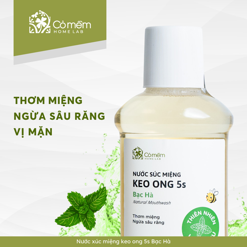 Nước Súc Miệng Hỗ Trợ Giảm Hôi Nhiệt Miệng Ngừa Sâu Răng Hiệu Quả Dùng Được Cho Người Lớn Và Trẻ Nhỏ Cỏ Mềm 500ml