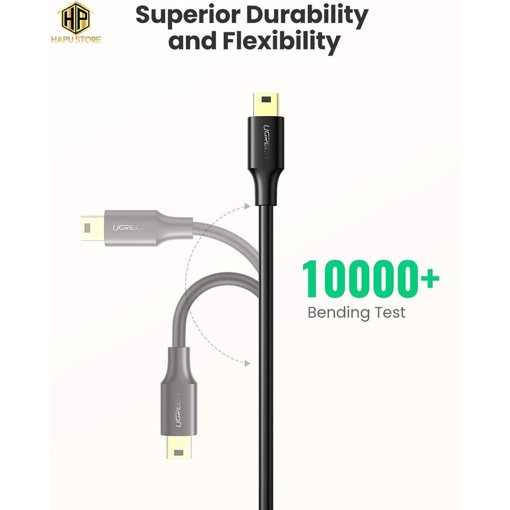 Cáp USB 2.0 to Mini USB Ugreen 10354 dài 0.5M - Hàng Chính Hãng