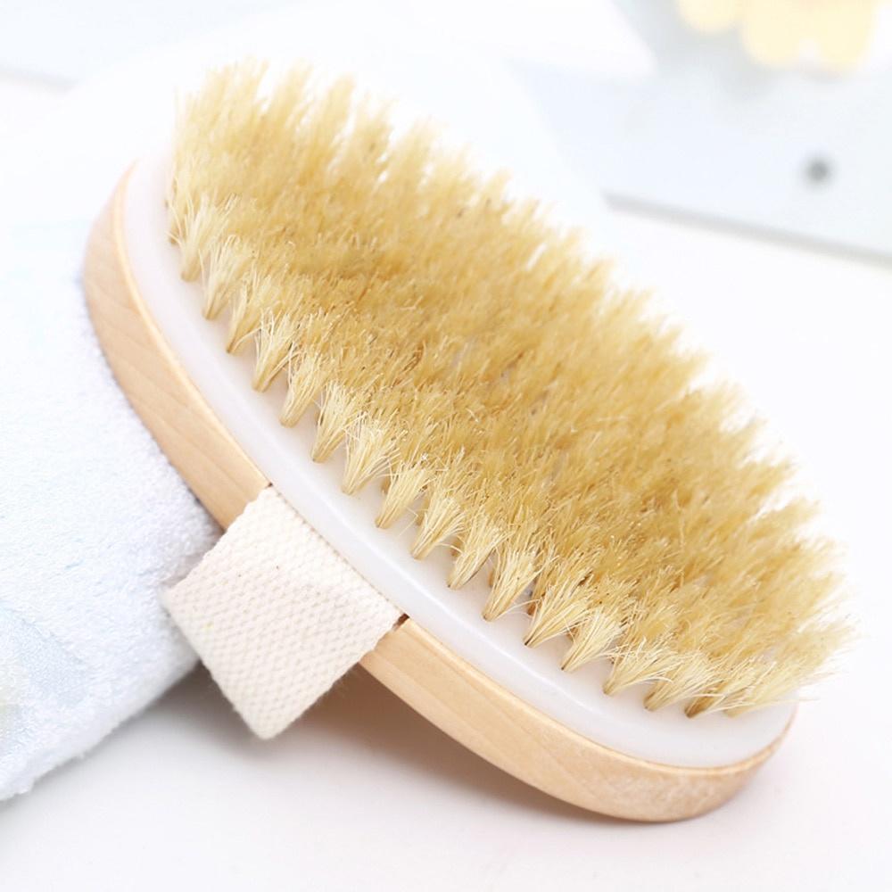 Bathing Brush Dry Skin Body Soft Natural Bristle SPA Brush Without Handle Wooden Bath Shower Brush SPA Exfoliating Body Brush