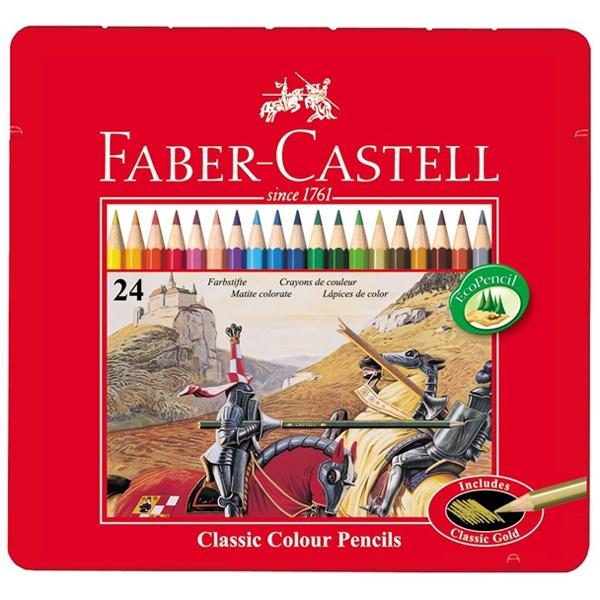 Faber - Castell - Chì Màu Rl Classic - 24 Màu Dài Hộp Thiếc