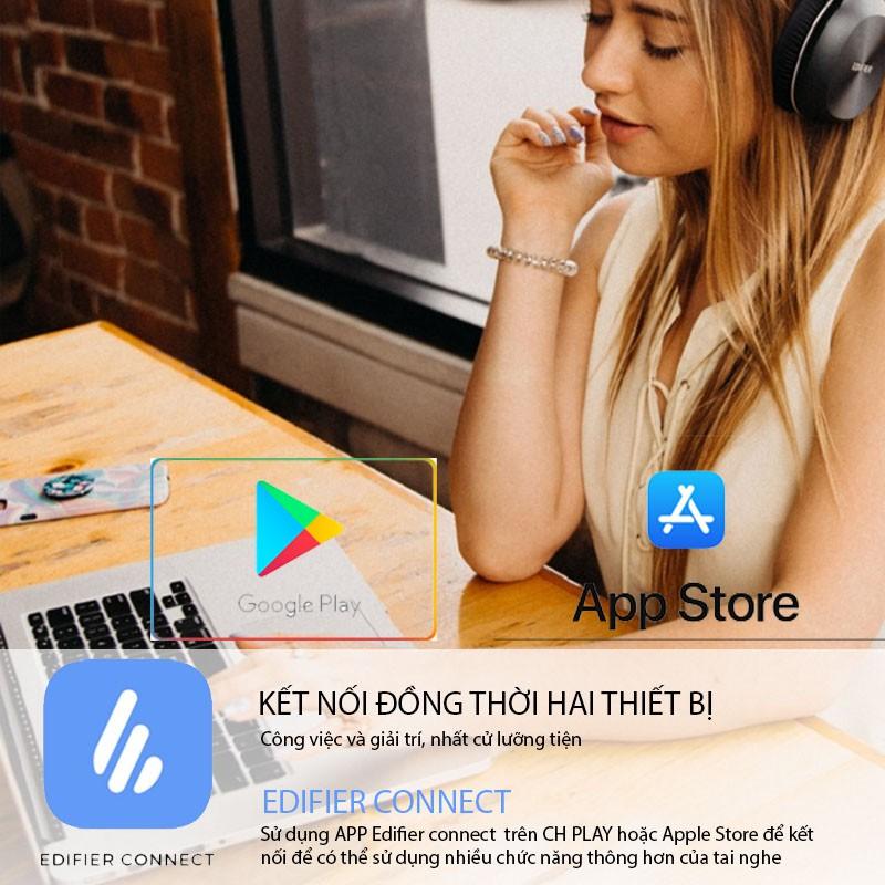 Tai Nghe Chụp Tai Không Dây Edifier W800BT Plus, True Wireless Stereo, Bluetooth 5.1, Thời Gian Nghe 55h