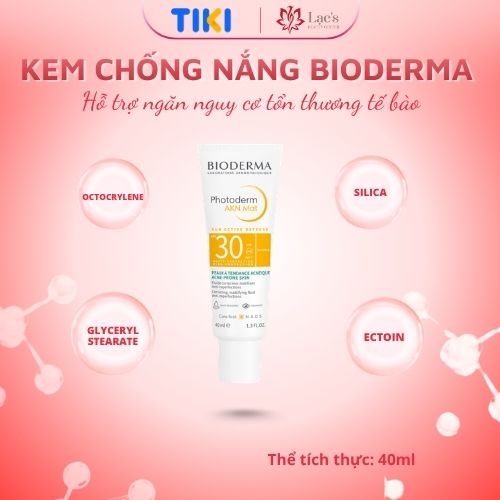 Chống nắng dành cho da mụn Bioderma Photoderm Akn Mat SPF30 - 40ml