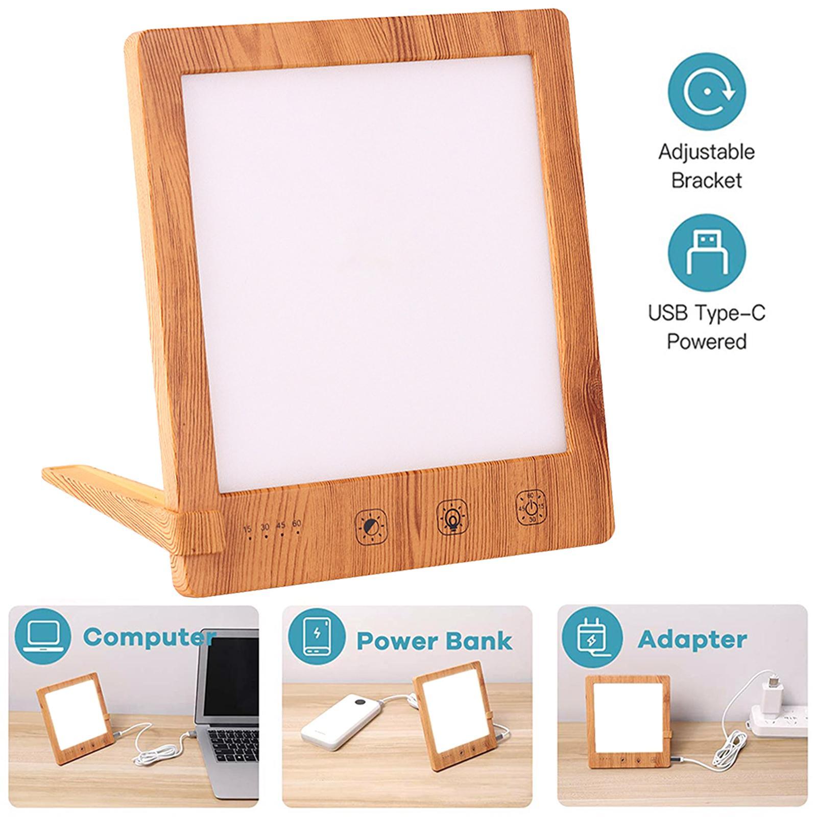Sad Light Therapy Lamp 10000 Lux UV Free Adjustable Brightness Touch Control