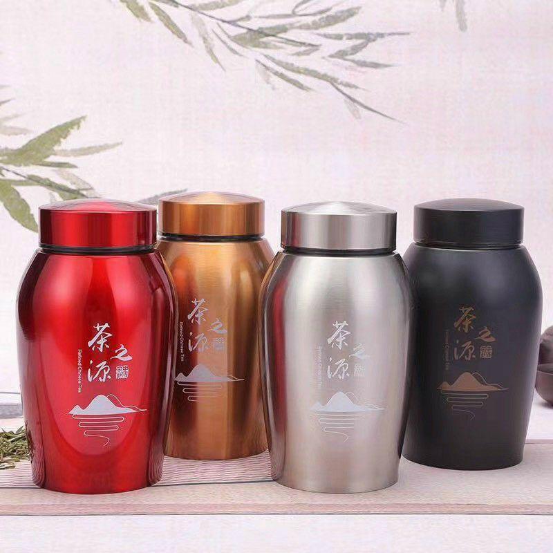 Hộp đựng chè cao cấp inox 201 chống ẩm mốc, kín hơi nắp xoáy ren