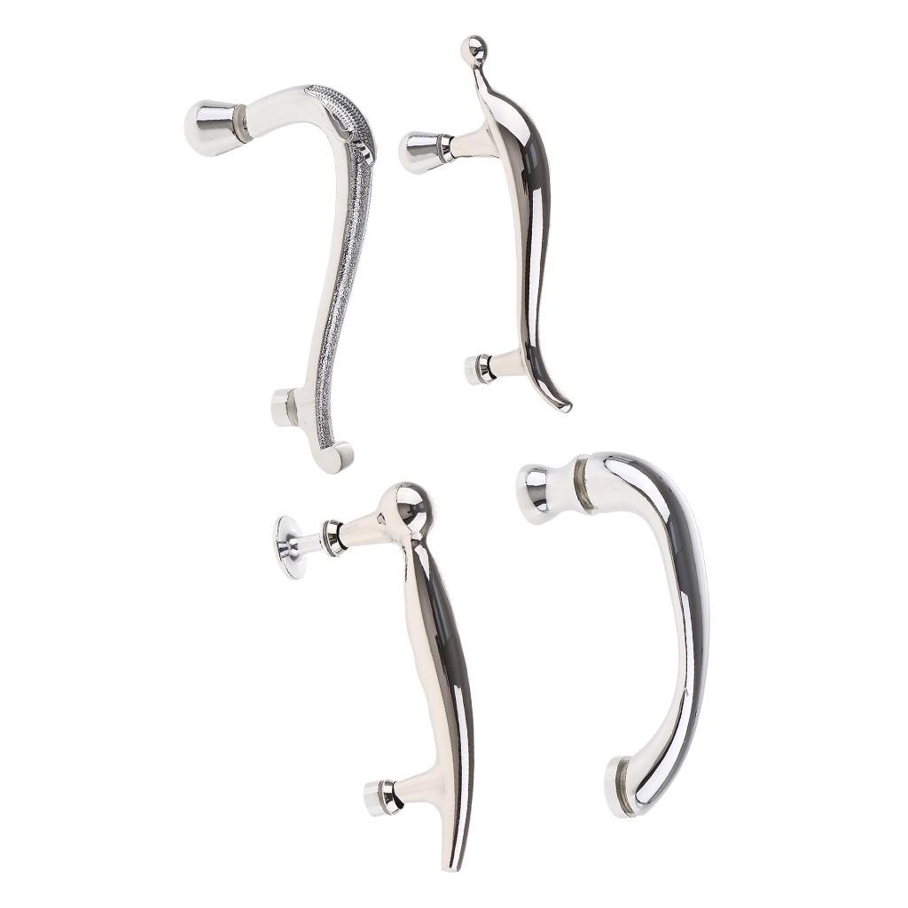 Heavy Duty Metal Door Pull Handle for Bathroom Shower Glass Door Silver #1