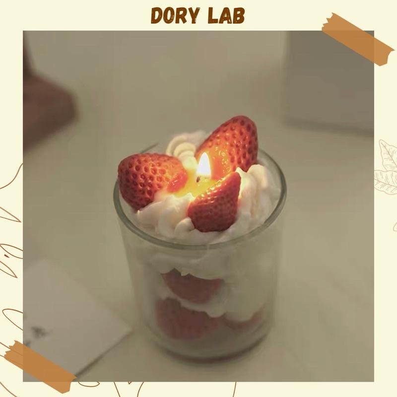 Nến Thơm Ly Tròn Kem Dây Tây Handmade Không Khói Giúp Thư Giãn - Dory Lab