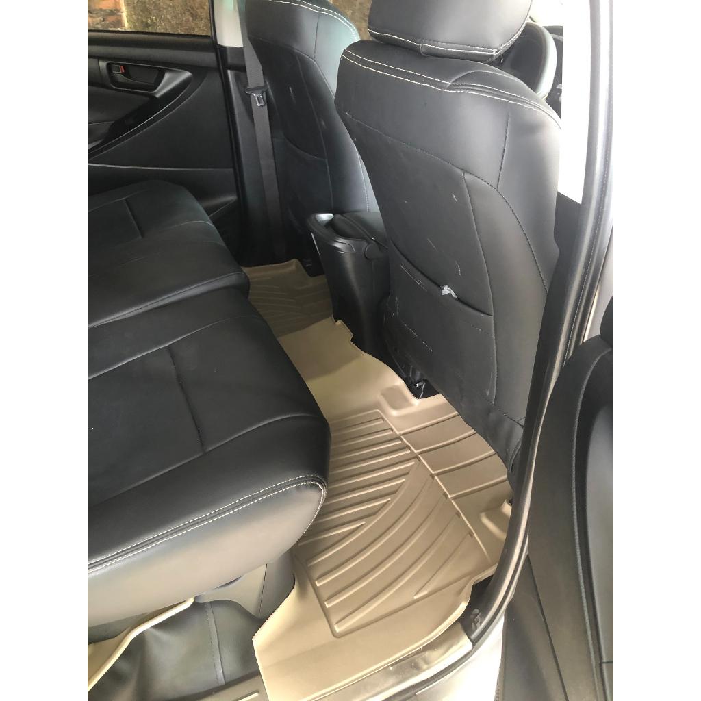 Thảm lót sàn xe ô tô Toyota Innova 2008- 2015 Nhãn hiệu Macsim chất liệu nhựa TPV cao cấp màu đen, màu be - 3 hàng ghế