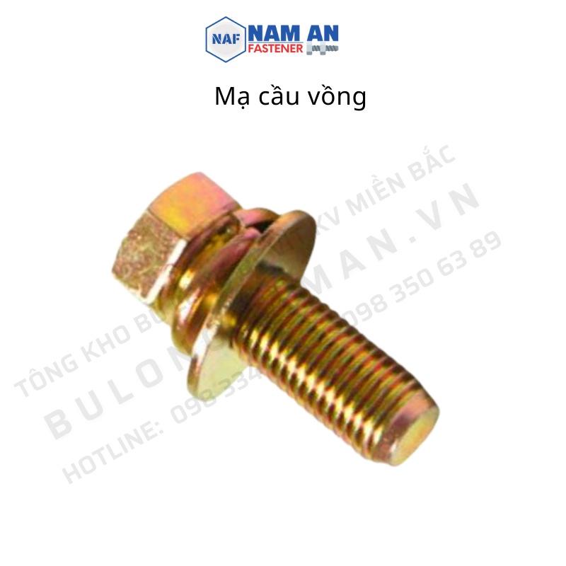 Bu lông lục giác liền phẳng vênh M8, M10, M12, chiều dài 16, 20, 25, 30, 40, 45 mm, bulong liền phẳng vênh