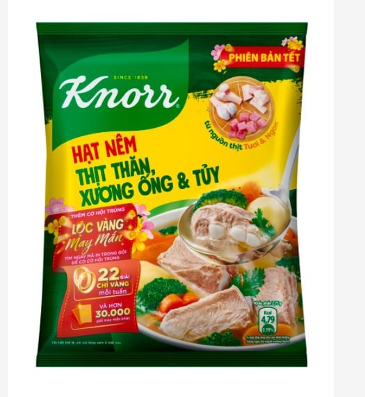 Hạt Nêm Knorr Từ Thịt Thăn, Xương Ống Và Tủy Bổ Sung Vitamin A (400g) - 32010212