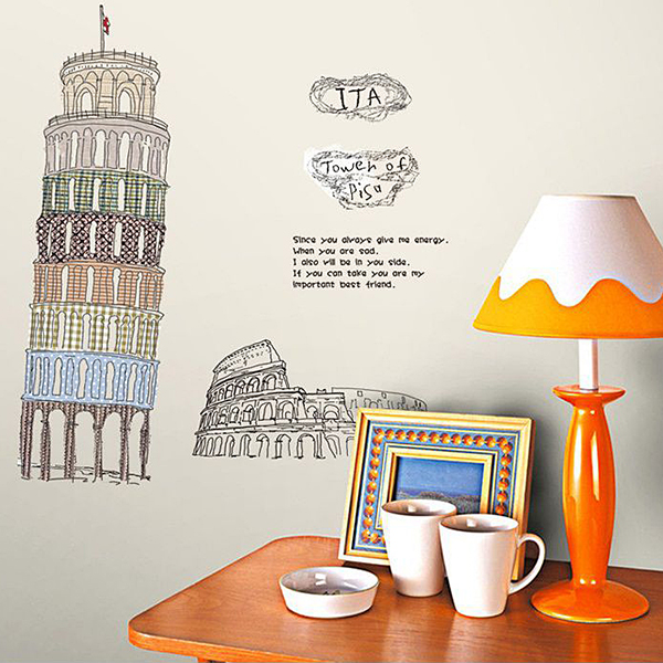 Decal Dán Tường Kỳ Quan Nước Ý DKN033
