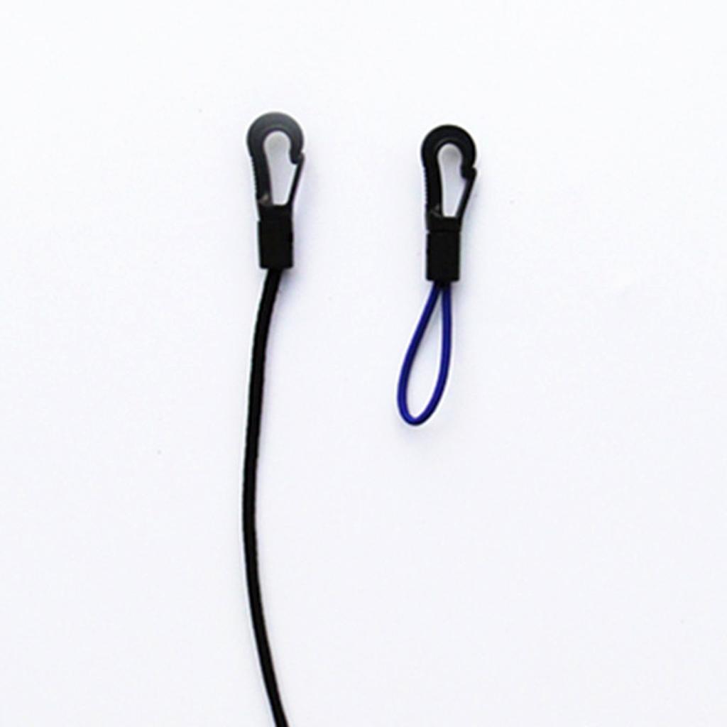 2x20 Pieces Plastic 5mm Shock Bungee Cord Karabiner Hook Elastic Cord Rope End