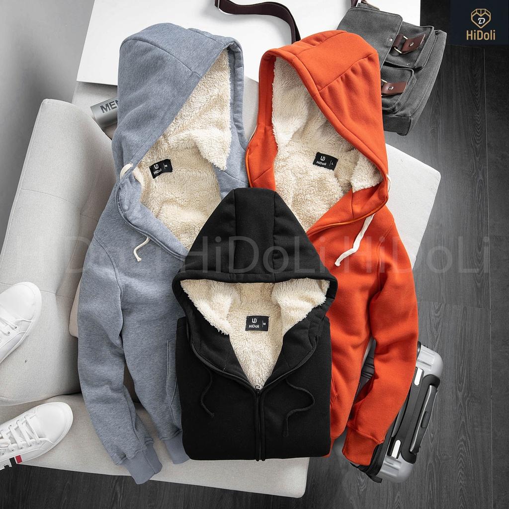 Áo hoodie LÓT LÔNG CỪU cho bạn NAM mặc cực ấm MÃ 46