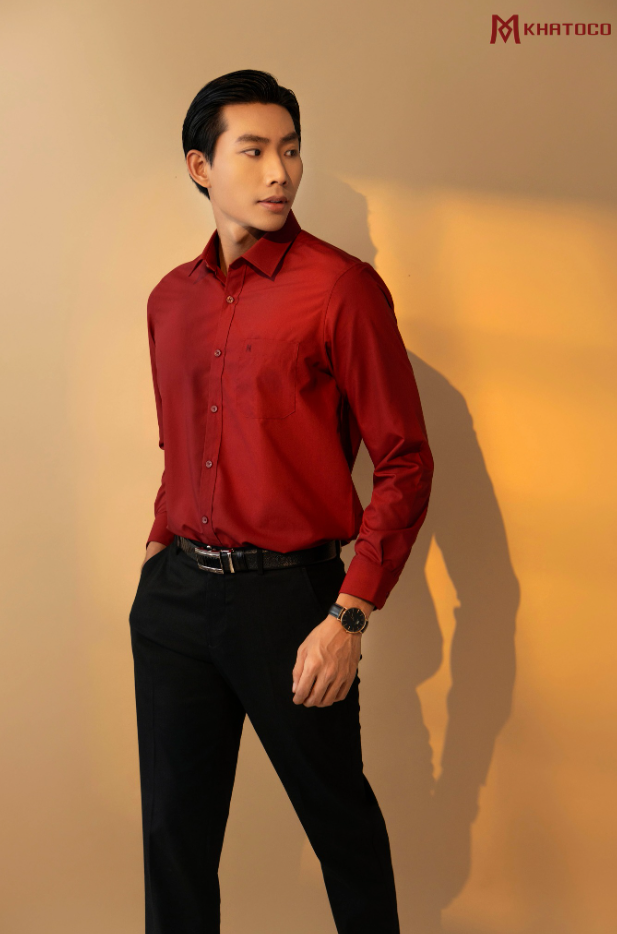 Áo sơ mi tay dài thời trang Khatoco