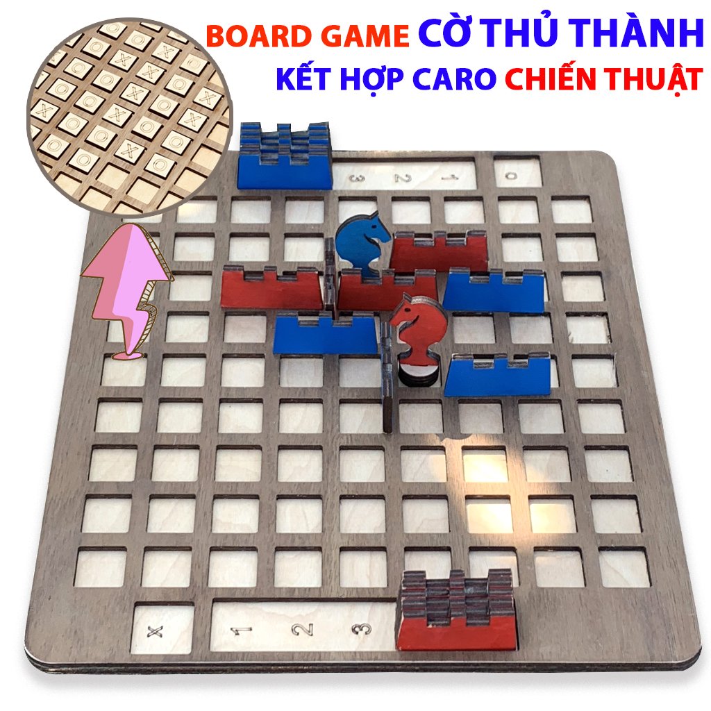 Đồ Chơi Boardgame Cờ Thủ Thành Kết Hợp Cờ Caro Chiến Thuật Cho Bé Chơi Cùng Bạn Bè