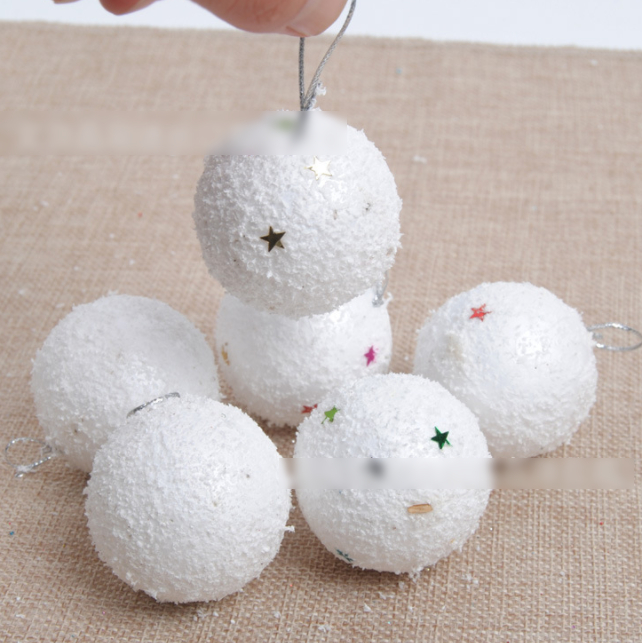 Set 6 Quả Cầu Tuyết Mẫu A43 Phụ Kiện Trang Trí Cây Thông Giáng Sinh Trang Trí Noel