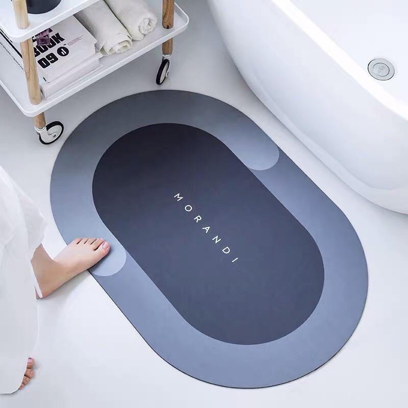Thảm lau chân cao cấp silicon siêu thấm nước , Thảm chùi chân chống trơn trượt cao cấp BenHome68