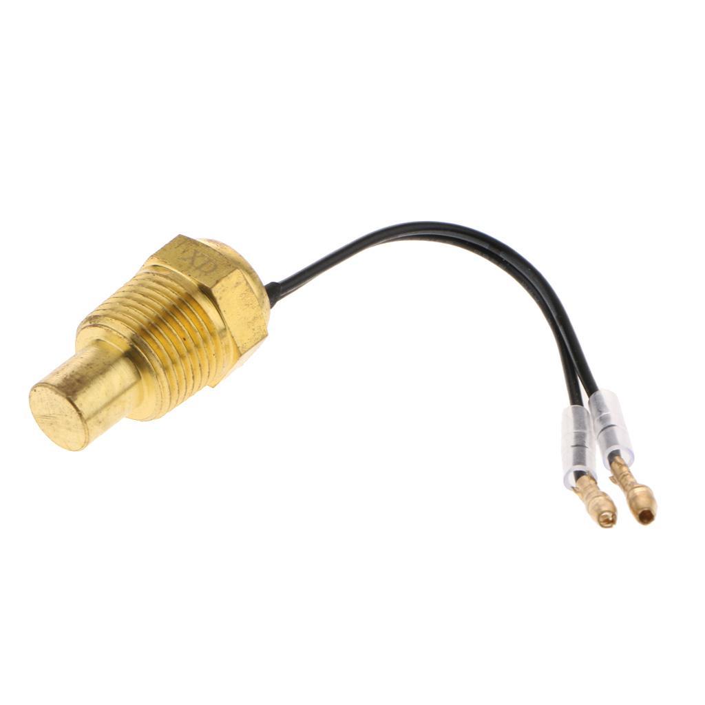 2X Universal Car Truck Water Temperature Gauge Sensor Plug Adapter Wire 17mm