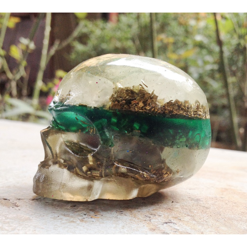 Hộp sọ orgonite (Crystal Skull) Mystery v.3 (Thiền kết nối)
