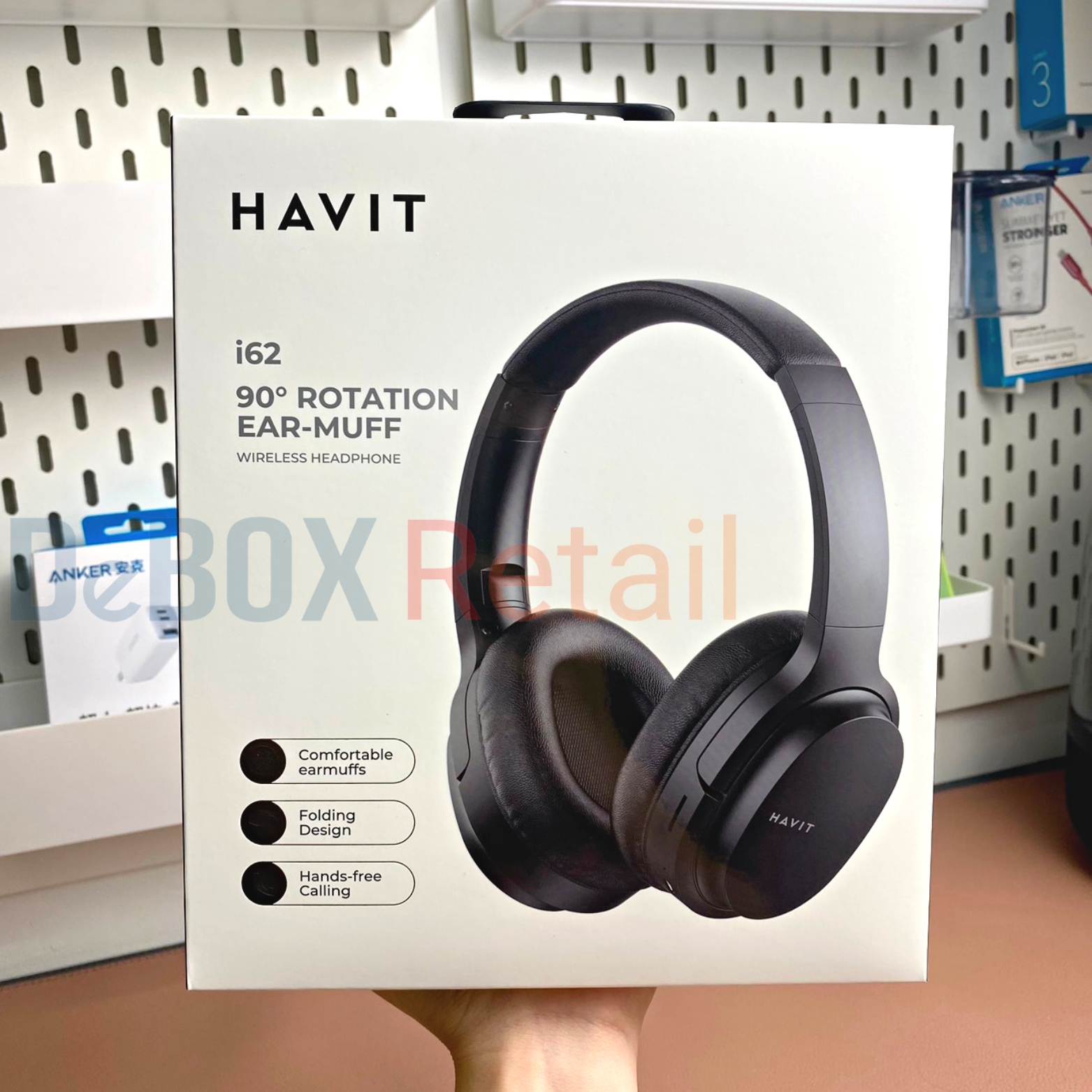 Tai Nghe Bluetooth Headphone HAVIT i62, Driver 40mm, Bluetooth 5.0, Nghe Đến 8H, Gập Gọn 90 - Hàng Chính Hãng