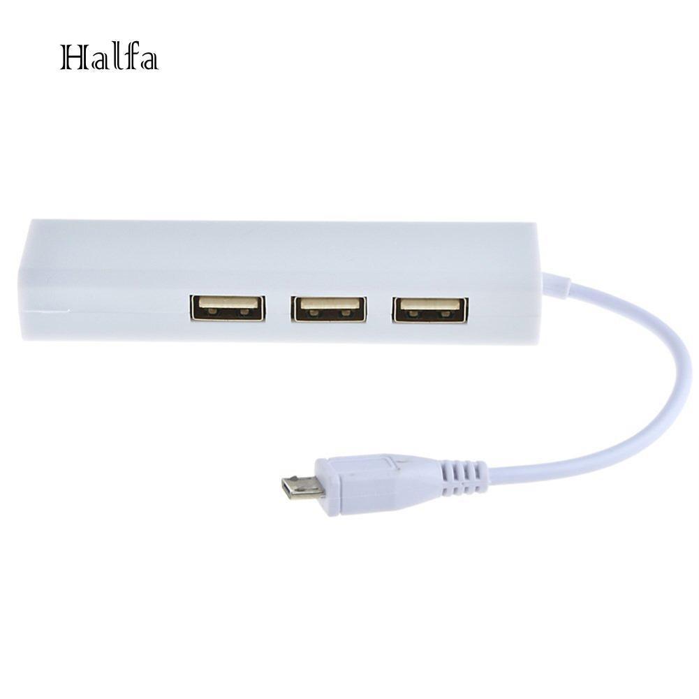 Bộ Chia 3 Cổng Micro Usb 2.0 Và 1 Cổng Mạng Rj45